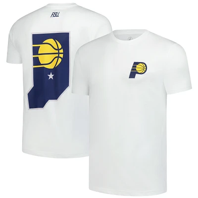 Unisex FISLL  White Indiana Pacers Burst Logo T-Shirt