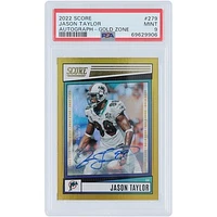 Jason Taylor Miami Dolphins Autographed 2022 Panini Score Gold Zone #279 #41/50 PSA Authenticated 9 Card