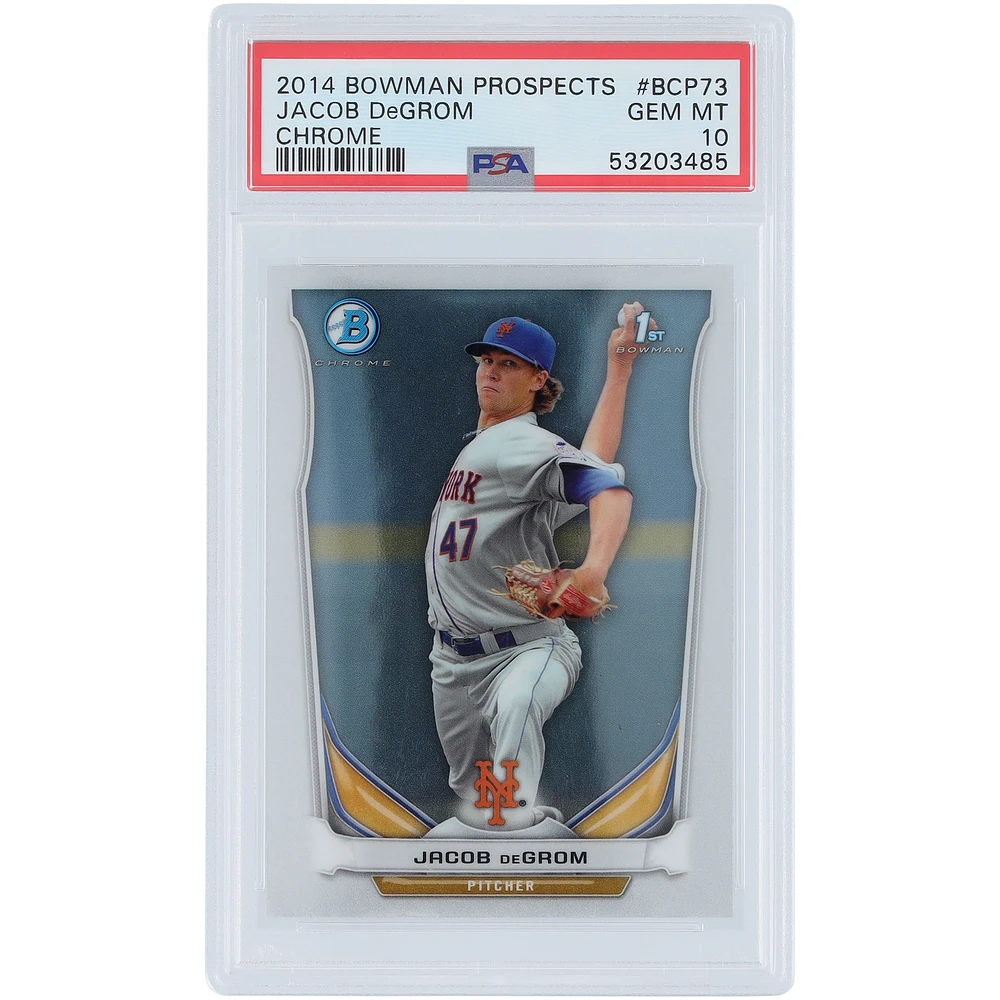 Jacob DeGrom New York Mets 2014 Bowman Chrome 1st Bowman #BCP73 PSA Authenticated 10 Card