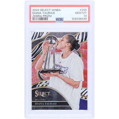 Diana Taurasi Phoenix Mercury 2024 Panini Select WNBA Zebra Prizm #250 PSA Authenticated 10 Card