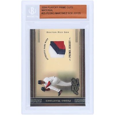Pedro Martinez Boston Red Sox 2004 Playoff Prime Cuts 3 Color Game Used Relic #25 #24/25 Card