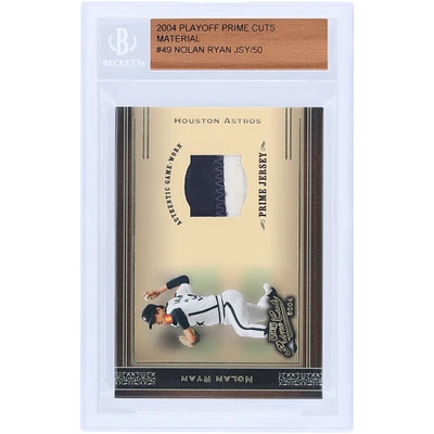 Nolan Ryan Houston Astros 2004 Playoff Prime Cuts 2 Color Game Used Relic #49 #21/50 Card