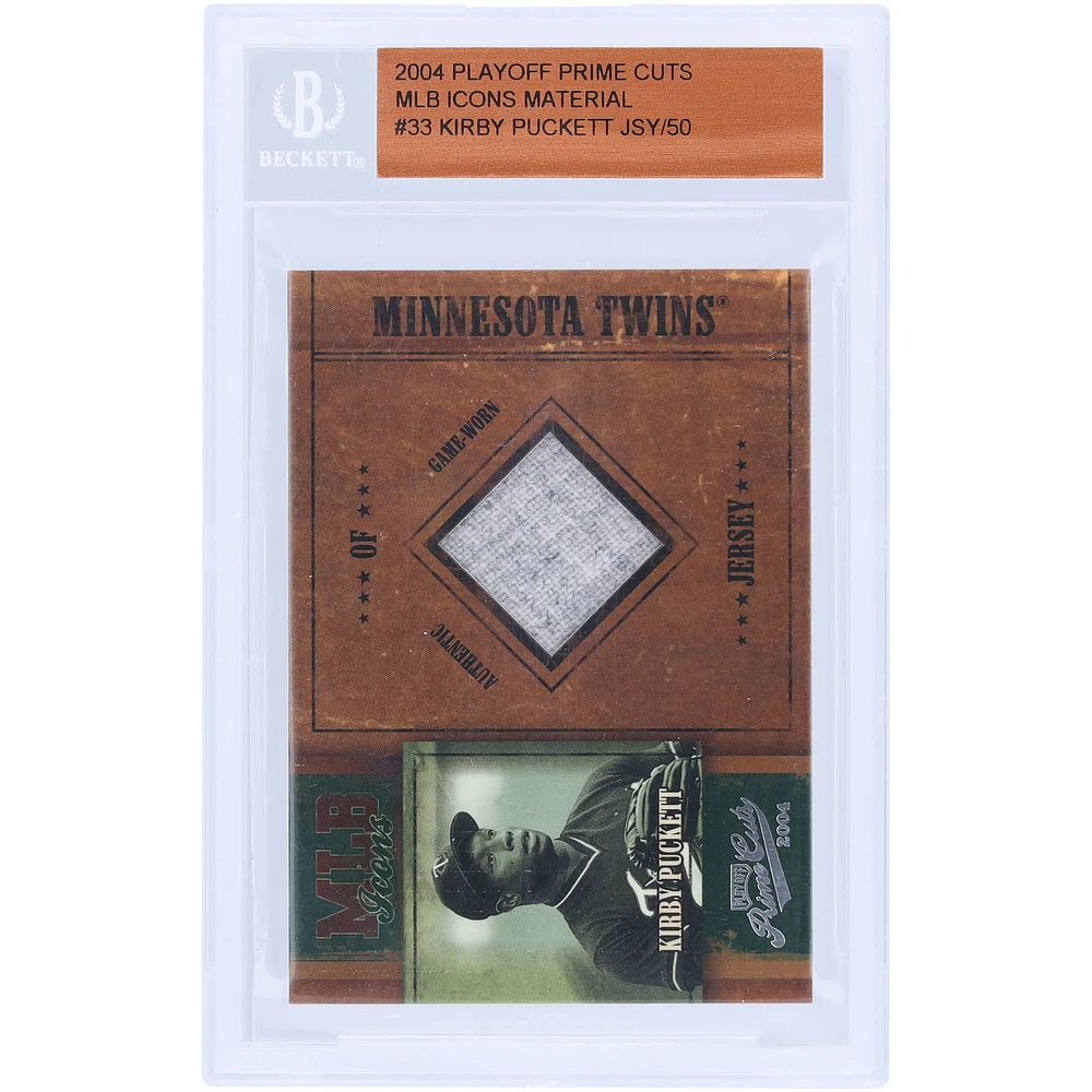 Kirby Puckett Minnesota Twins 2004 Playoff Prime Cuts Game Used Relic #MLB-33 #9/50 Card