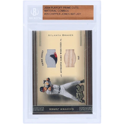 Chipper Jones Atlanta Braves 2004 Playoff Prime Cuts Dual Game Used Relics #29 #25/25 Card