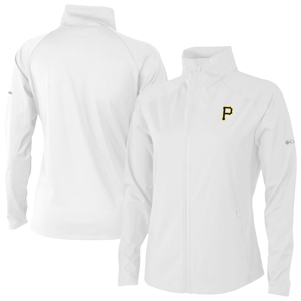 Women's Columbia White Pittsburgh Pirates Fairway Friends Full-Zip Jacket