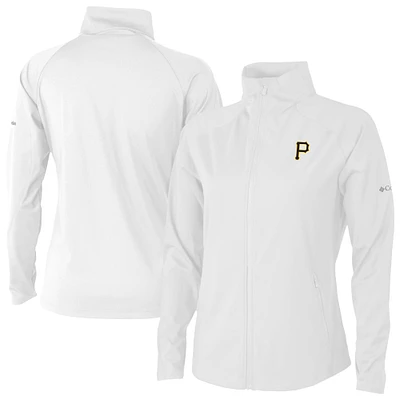 Women's Columbia White Pittsburgh Pirates Fairway Friends Full-Zip Jacket