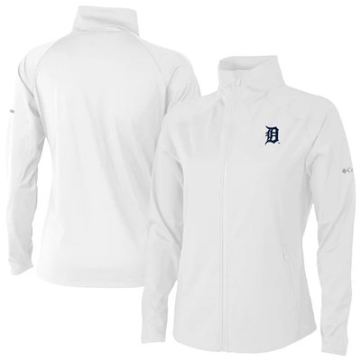 Women's Columbia White Detroit Tigers Fairway Friends Full-Zip Jacket