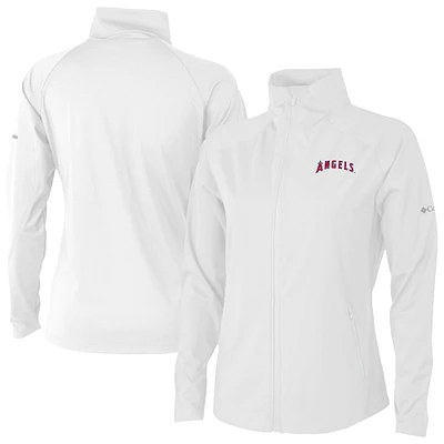 Women's Columbia White Los Angeles Angels Fairway Friends Full-Zip Jacket