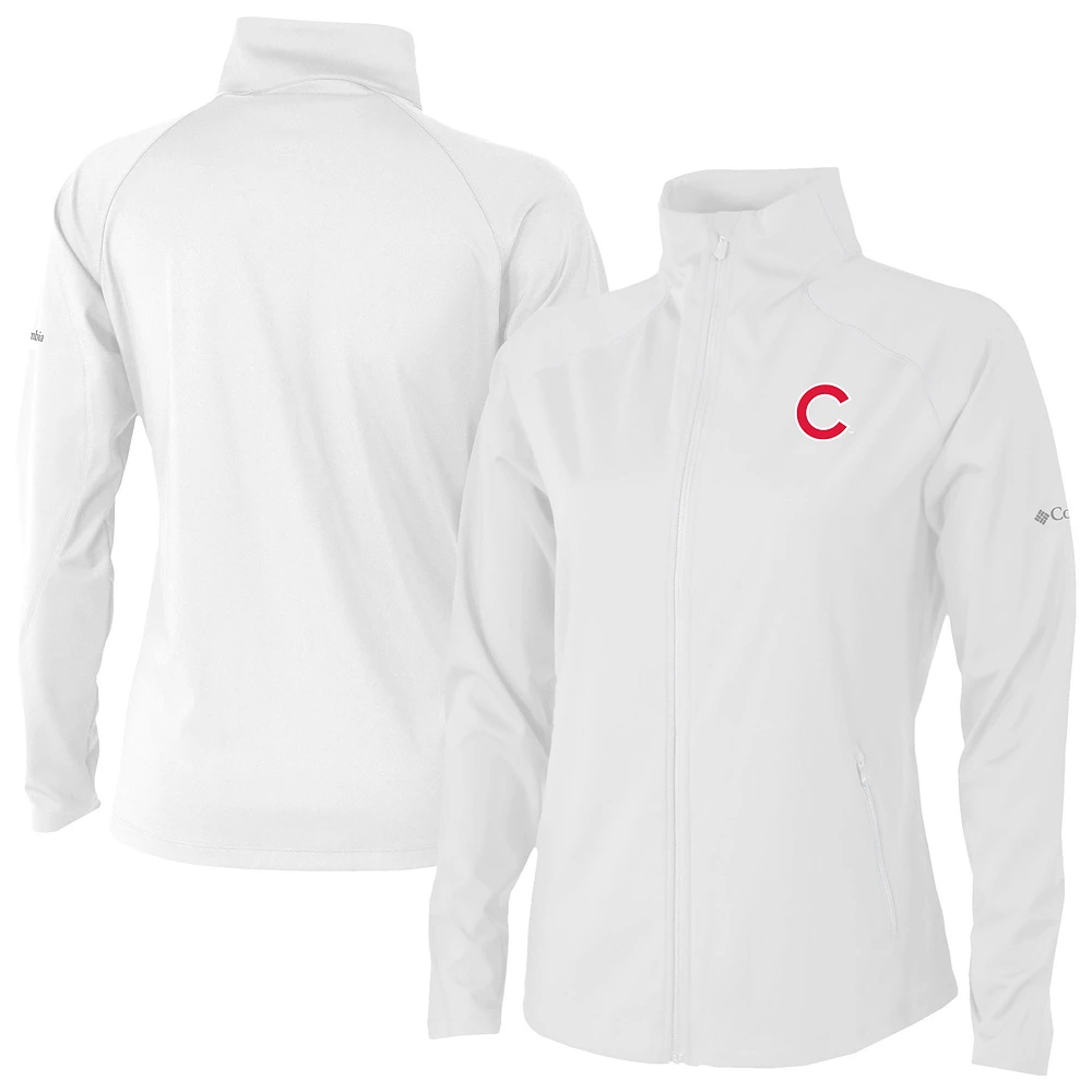 Women's Columbia White Chicago Cubs Fairway Friends Full-Zip Jacket
