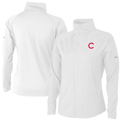 Women's Columbia White Chicago Cubs Fairway Friends Full-Zip Jacket