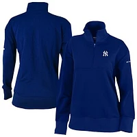 Women's Columbia Navy New York Yankees Birchwood Hills Quarter-Zip Pullover