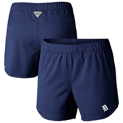 Women's Columbia Navy Detroit Tigers Tamiami Pull-On Shorts