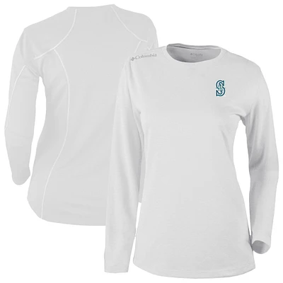 Women's Columbia White Seattle Mariners Shotgun Long Sleeve T-Shirt