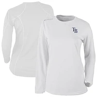Women's Columbia White Tampa Bay Rays Shotgun Long Sleeve T-Shirt