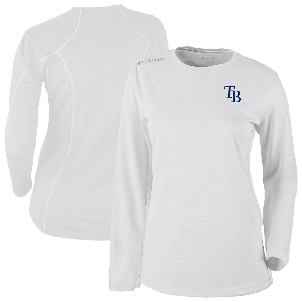 Women's Columbia White Tampa Bay Rays Shotgun Long Sleeve T-Shirt