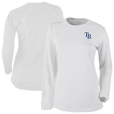 Women's Columbia White Tampa Bay Rays Shotgun Long Sleeve T-Shirt
