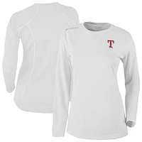 Women's Columbia White Texas Rangers Shotgun Long Sleeve T-Shirt