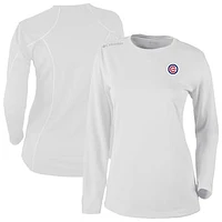 Women's Columbia White Chicago Cubs Shotgun Long Sleeve T-Shirt
