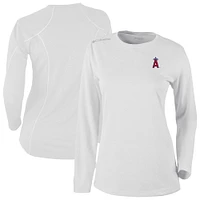 Women's Columbia White Los Angeles Angels Shotgun Long Sleeve T-Shirt
