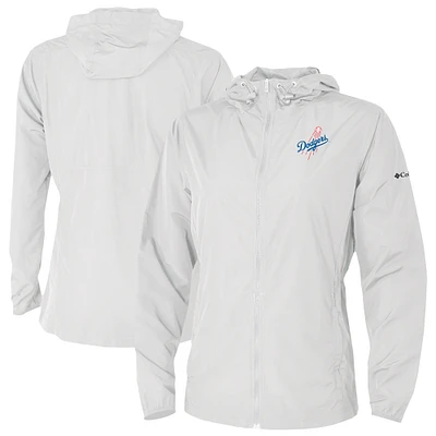 Women's Columbia White Los Angeles Dodgers The Prodigy Full-Zip Windbreaker