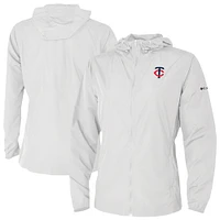 Women's Columbia White Minnesota Twins The Prodigy Full-Zip Windbreaker