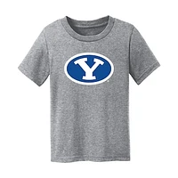 Toddler Chad & Jake Heather Gray BYU Cougars Primary Logo T-Shirt
