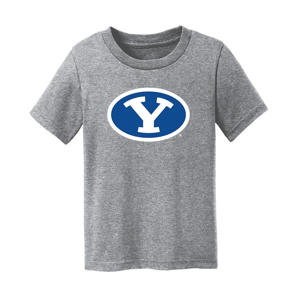 Toddler Chad & Jake Heather Gray BYU Cougars Primary Logo T-Shirt