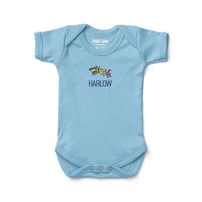Infant Chad & Jake Blue Drexel Dragons Logo Personalized Bodysuit
