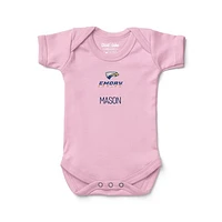 Infant Chad & Jake Pink Emory Eagles Logo Personalized Bodysuit