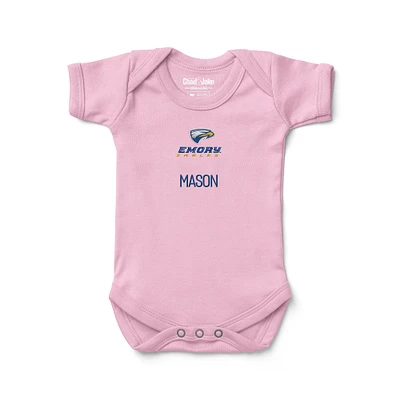Infant Chad & Jake Pink Emory Eagles Logo Personalized Bodysuit