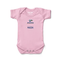 Infant Chad & Jake Pink Emory Eagles Logo Personalized Bodysuit