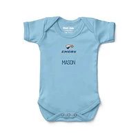 Infant Chad & Jake Blue Emory Eagles Logo Personalized Bodysuit