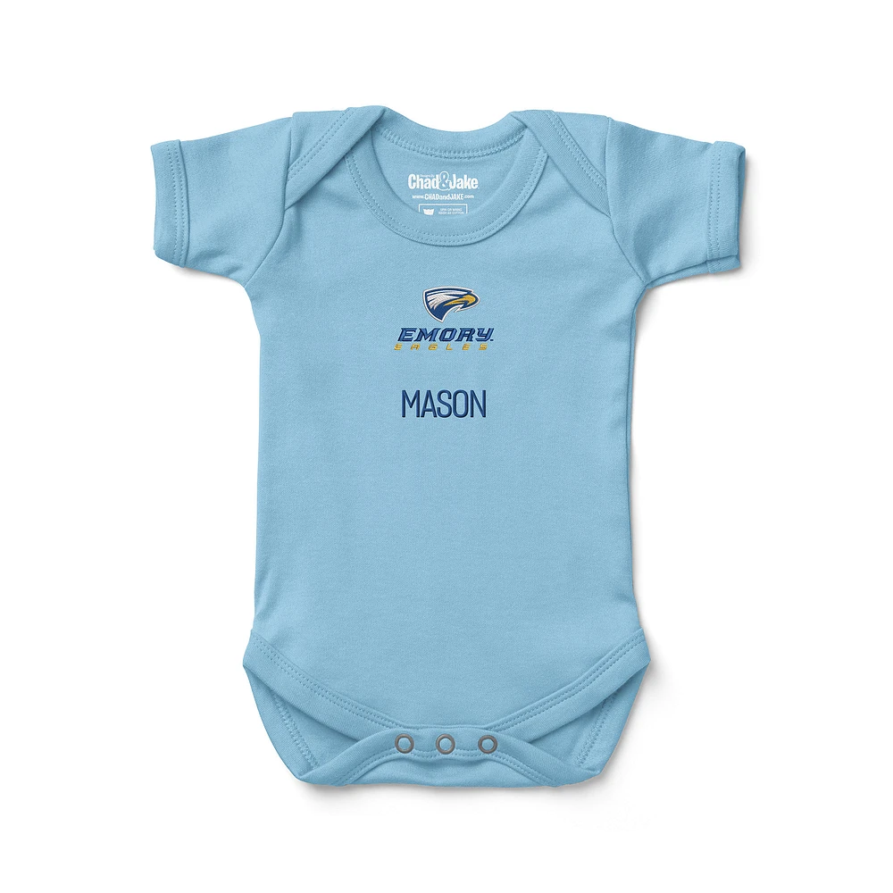 Infant Chad & Jake Blue Emory Eagles Logo Personalized Bodysuit