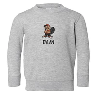 Toddler Chad & Jake Heather Gray Oregon State Beavers Logo Personalized Pullover Sweatshirt