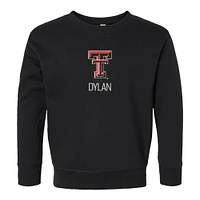 Toddler Chad & Jake Black Texas Tech Red Raiders Logo Personalized Pullover Sweatshirt