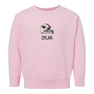 Toddler Chad & Jake Pink Oregon State Beavers Logo Personalized Pullover Sweatshirt