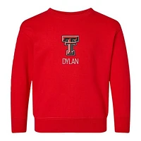Toddler Chad & Jake Red Texas Tech Raiders Logo Personalized Pullover Sweatshirt