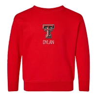 Toddler Chad & Jake Red Texas Tech Raiders Logo Personalized Pullover Sweatshirt