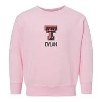 Toddler Chad & Jake Texas Tech Red Raiders Logo Personalized Pullover Sweatshirt