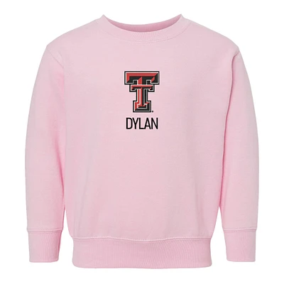 Toddler Chad & Jake Texas Tech Red Raiders Logo Personalized Pullover Sweatshirt