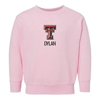 Toddler Chad & Jake Texas Tech Red Raiders Logo Personalized Pullover Sweatshirt