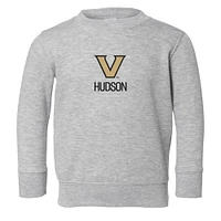 Toddler Chad & Jake Heather Gray Vanderbilt Commodores Logo Personalized Pullover Sweatshirt