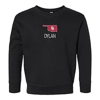 Toddler Chad & Jake Oklahoma Sooners Logo Personalized Pullover Sweatshirt