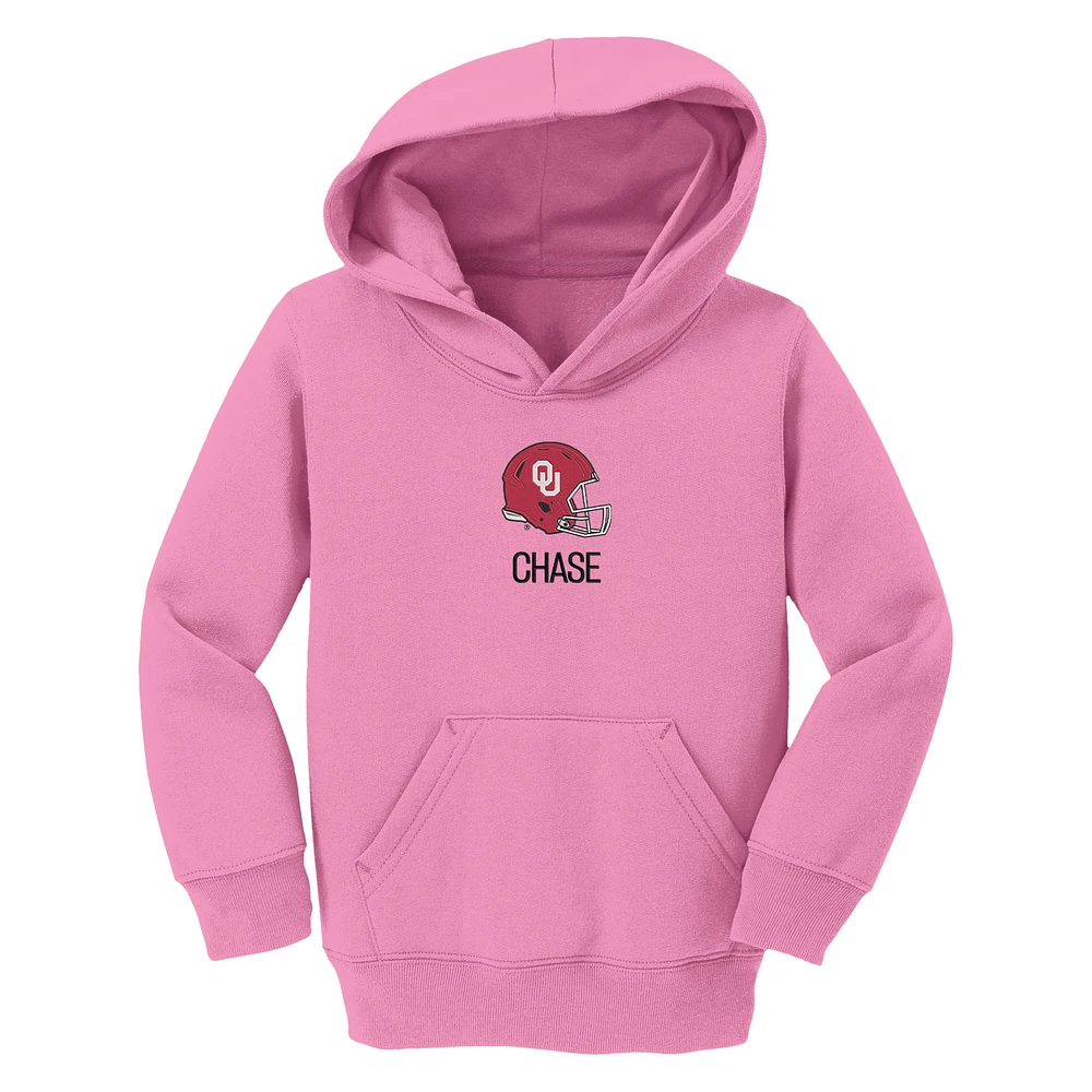 Toddler Chad & Jake Pink Oklahoma Sooners Personalized Pullover Hoodie