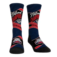 Unisex Rock Em Socks  Navy UConn Huskies 2025 NCAA Women's Basketball National Champions Wave Crew Socks