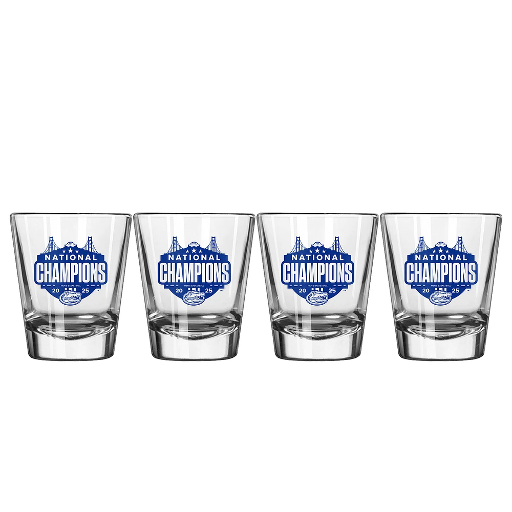 Florida Gators 2025 NCAA Men's Basketball National Champions Four-Pack 2oz. Shot Glass Set