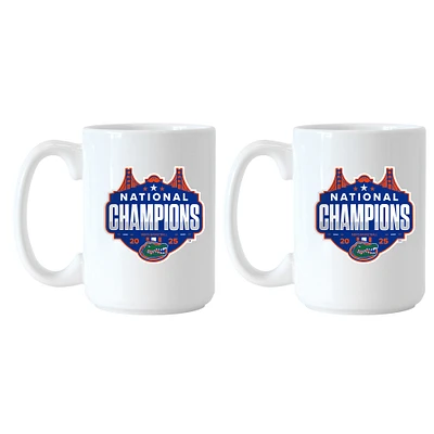 Florida Gators 2025 NCAA Men's Basketball National Champions Two-Pack 15oz. Sublimated Mug Set