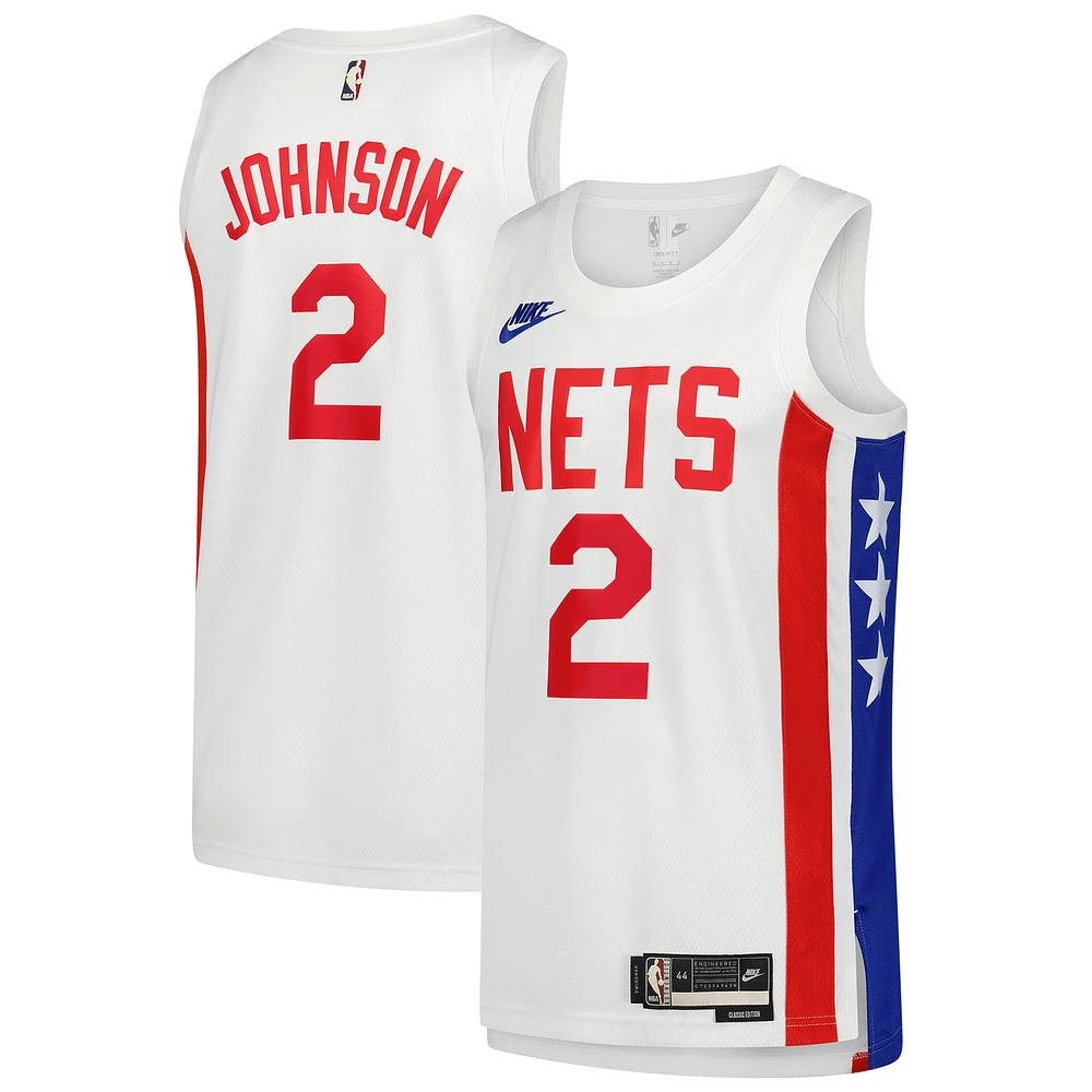 Men's Nike Cameron Johnson White Brooklyn Nets Swingman Jersey - Classic Edition