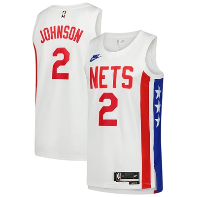 Men's Nike Cameron Johnson White Brooklyn Nets Swingman Jersey - Classic Edition