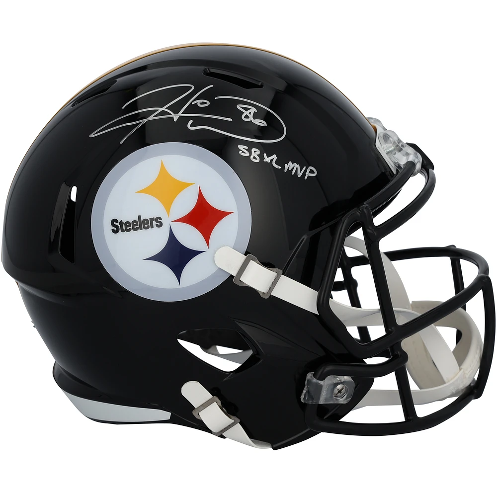Hines Ward Pittsburgh Steelers Autographed Riddell Speed Replica Helmet with "SB XL MVP" Inscription
